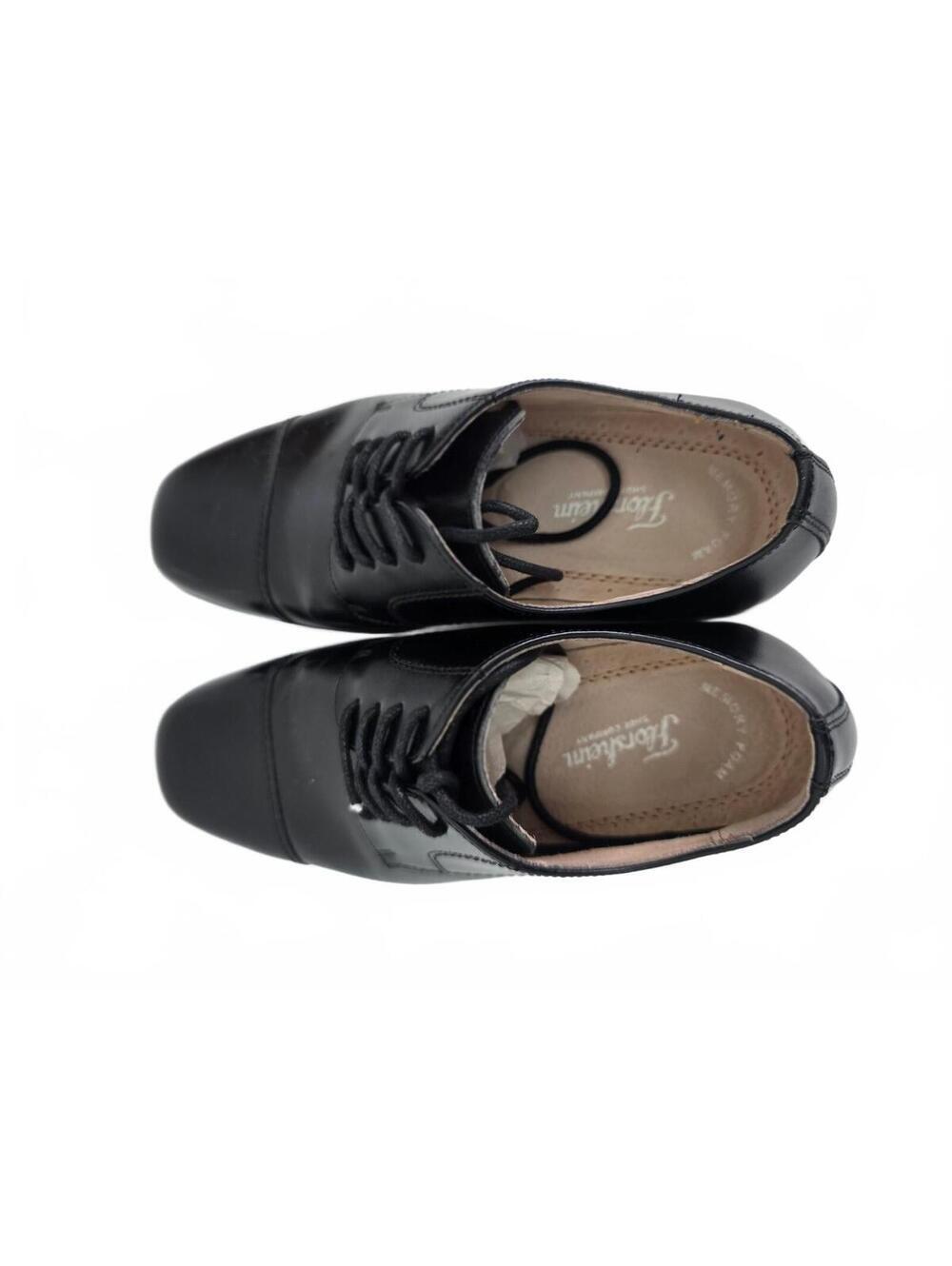 Florsheim Kids Reveal cap toe oxford shoes WORN ONCE Black Size 3.5 Lace up - Picture 8 of 10